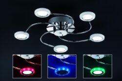 TURNER laevalgusti LED 5x 4w + RGB